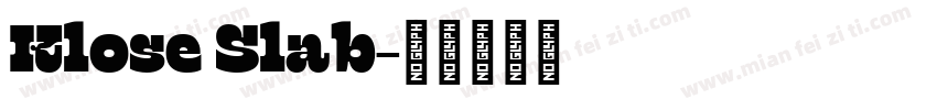 Klose Slab字体转换